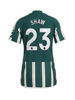 Ženski Nogometna dresi replika Manchester United Luke Shaw #23 Gostujoči 2023-24 Kratek rokav